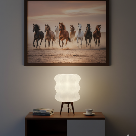 Modern Wavy Design Table Lamp | Decorative Bedside & Study Lamp