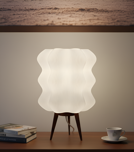 Modern Wavy Design Table Lamp | Decorative Bedside & Study Lamp