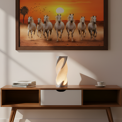 Artistic Swirl Lamp | Contemporary LED Bedside & Study Table Lamp